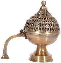 Brass Lobandan Incense Burner with Handle image 0