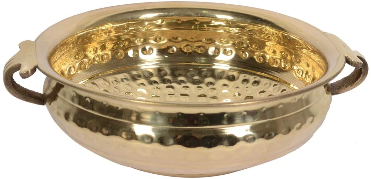 Decorative Hammered Brass Urli 10" image 0