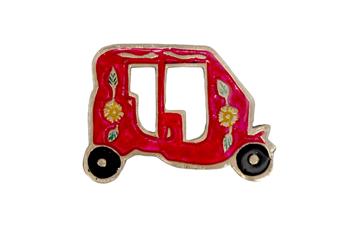 Brass Fridge Magnet-Auto Rickshaw