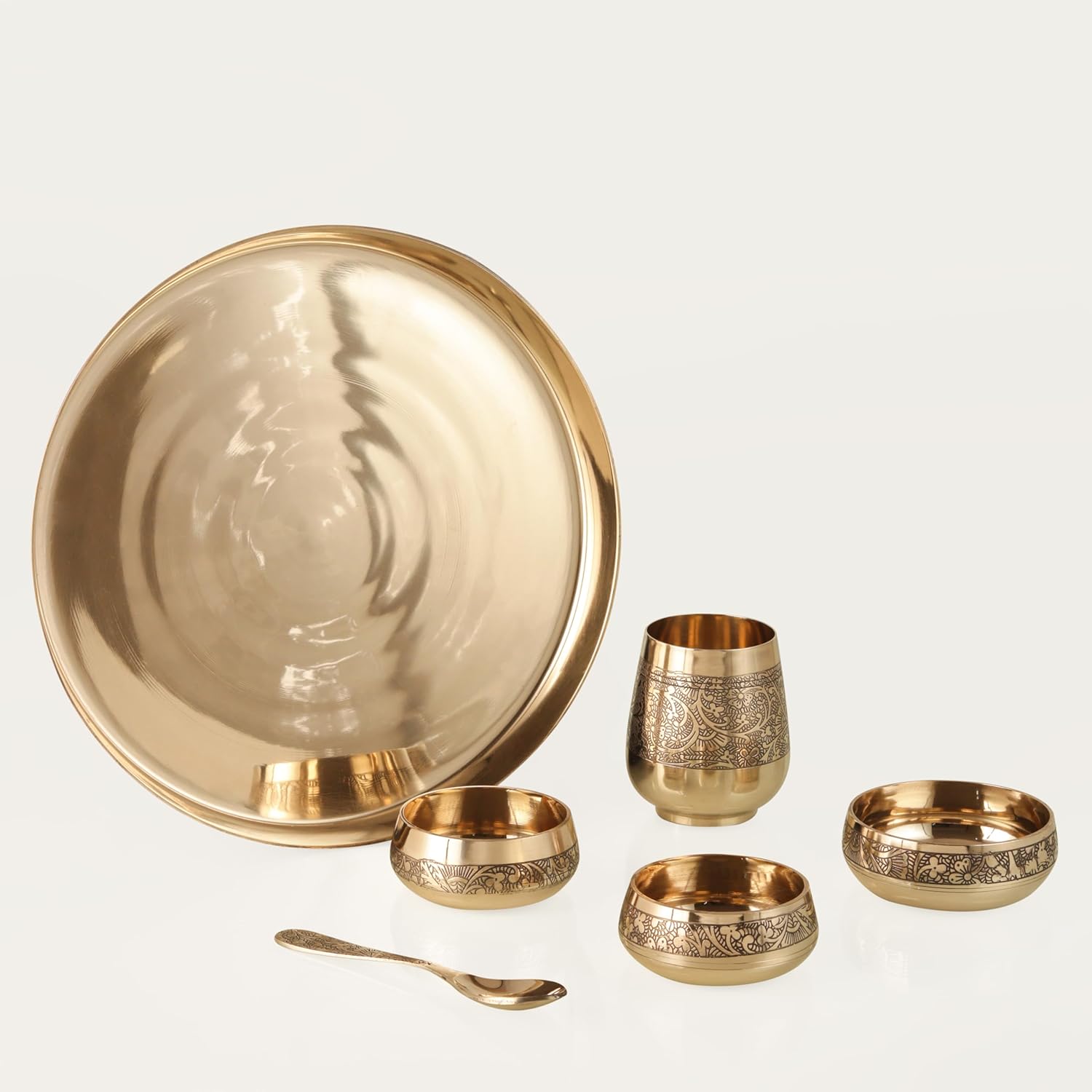 Kansa Thali Set / 6 Pcs Bronze Dinner Set