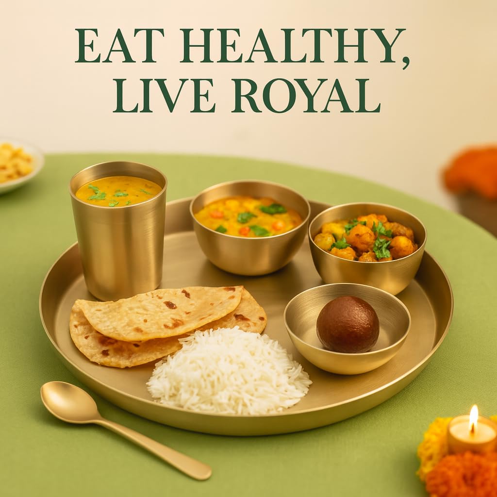 Kansa Thali Set / 6 Pcs Bronze Dinner Set