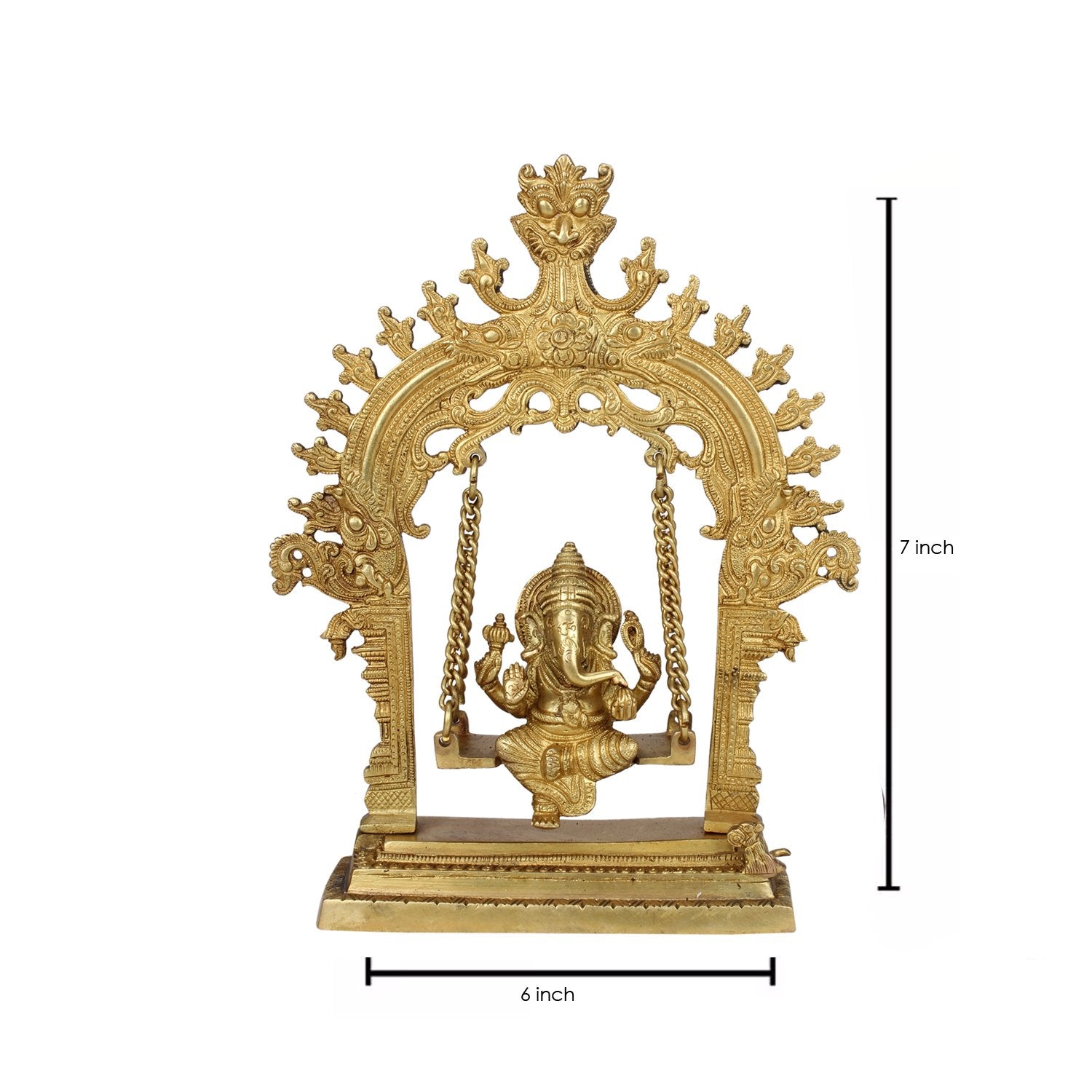 Brass Ganesh Jhula Idol Ganesha Swing Statue