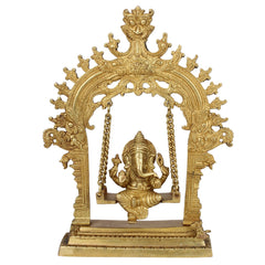 Brass Ganesh Jhula Idol Ganesha Swing Statue