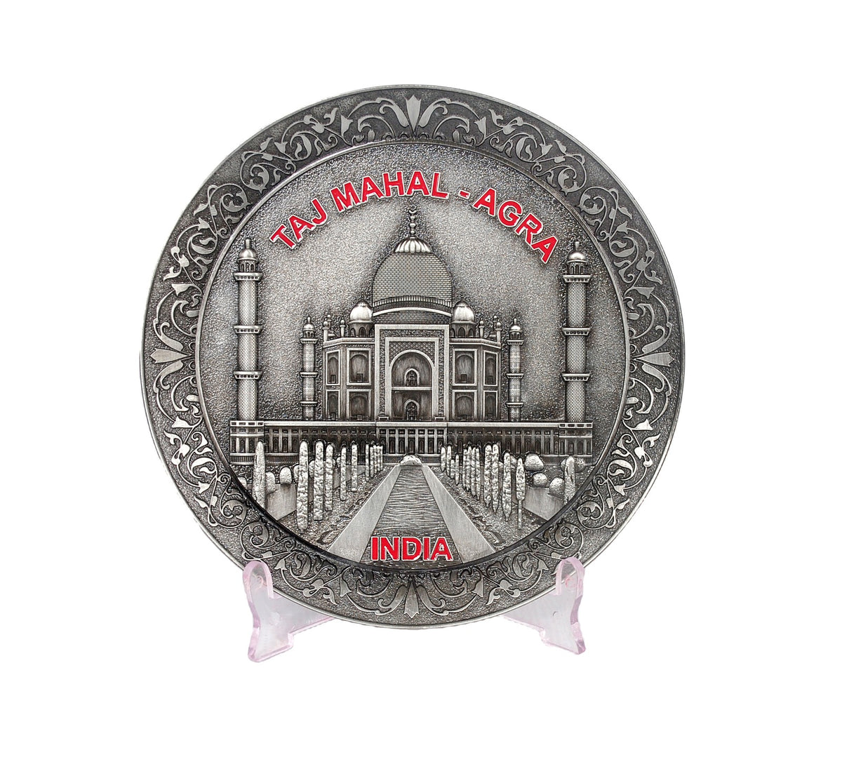 Souvenir Metal Taj Mahal Agra India Plate