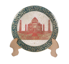 Souvenir Metal Taj Mahal Agra India Plate