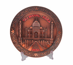 Souvenir Metal Taj Mahal Agra India Plate