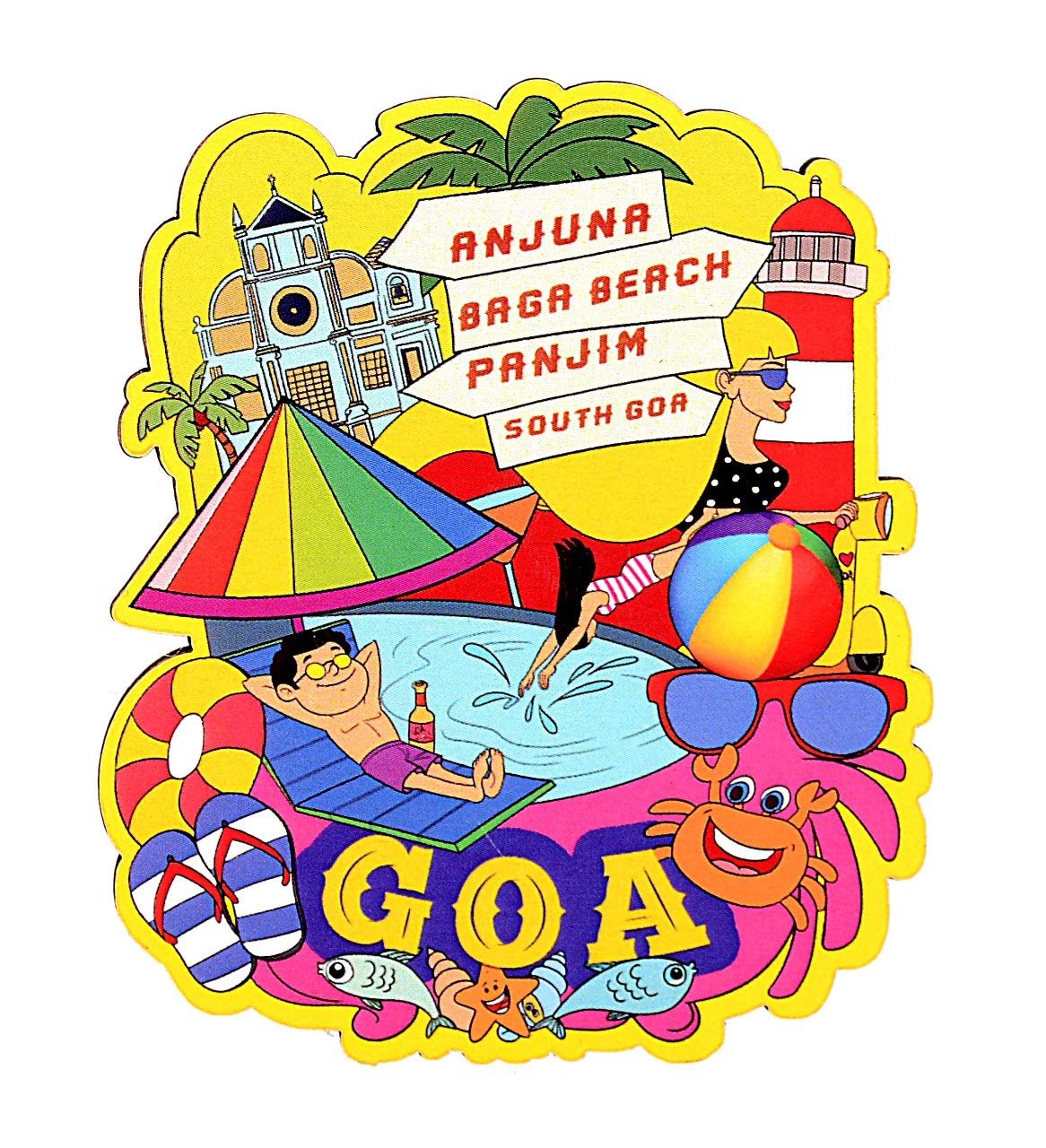 Wooden Fridge Magnet-Goa image 0