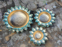 Set of 3 Handcrafted Metal Urli Set image 0