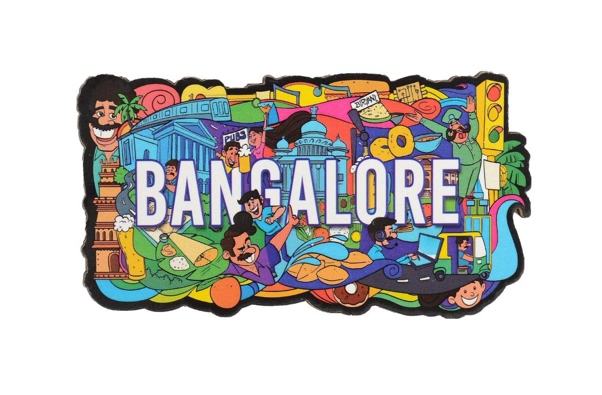 Wooden Fridge Magnet-Banglore image 0