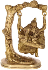 Brass Radha Krishna on Jhoola image 1