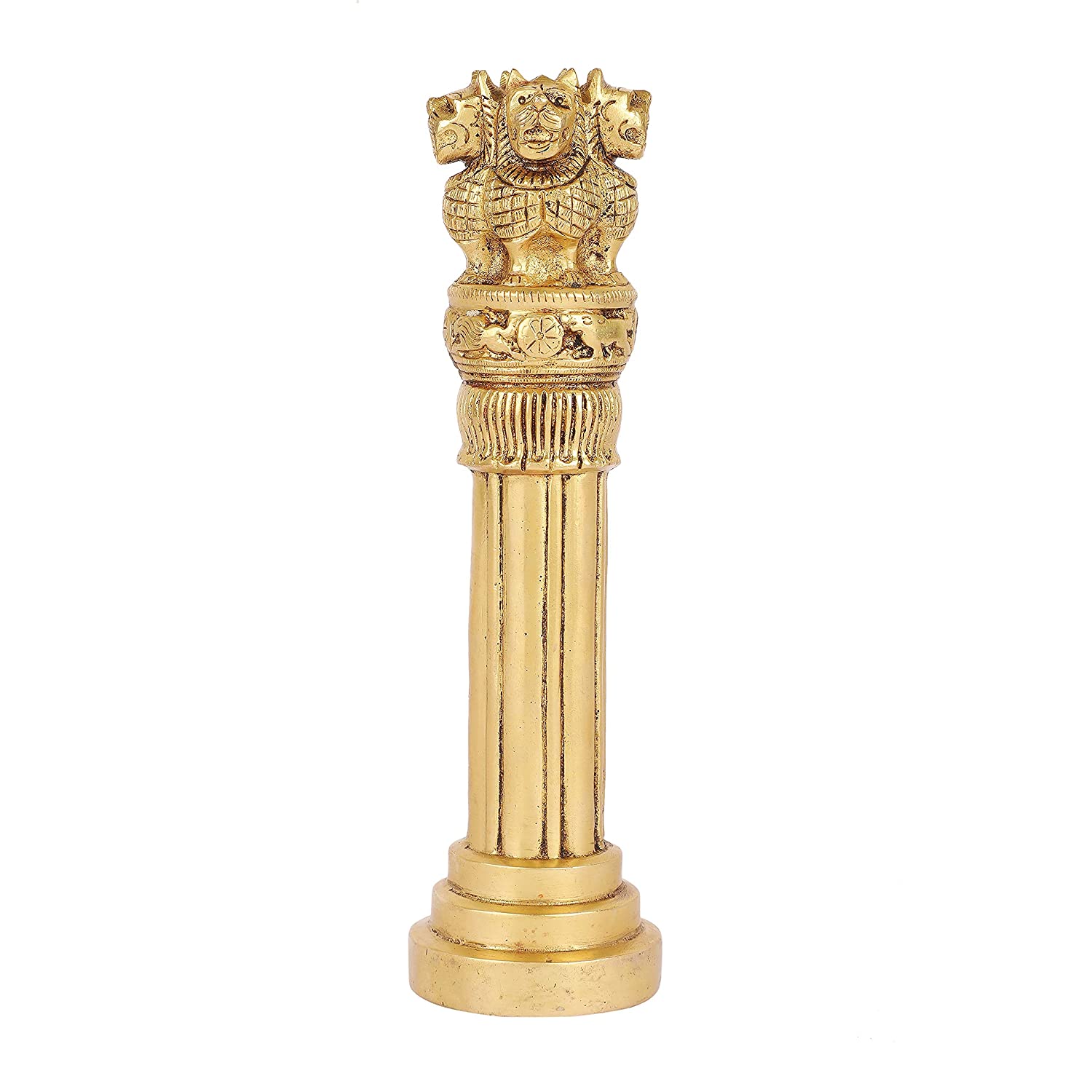 Brass Ashoka Pillar Miniature Showpiece image 1