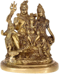 Brass Shiv Parivaar with Kartik image 0