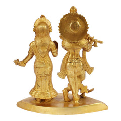 Brass Radha Krishna Bhagwan Murti image 1