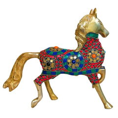 Brass Running Horse Showpiece image 2