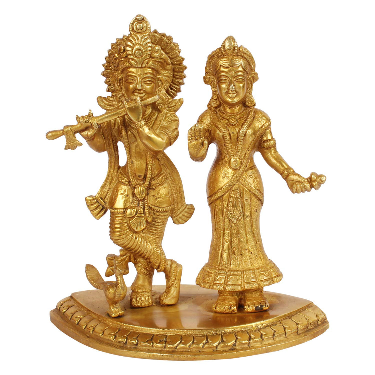 Brass Radha Krishna Bhagwan Murti image 0