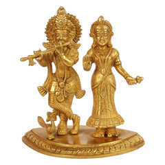 Brass Radha Krishna Bhagwan Murti image 0