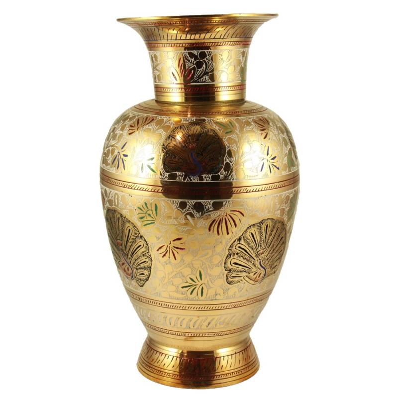 Brass Flower Vase 12" image 0