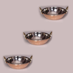Copper Kadhai Set of 3ps image 1