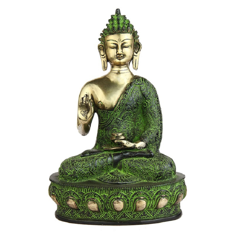 Brass Buddha Idol-12" image 0
