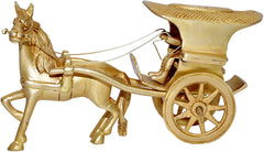 Brass Horse Cart Showpiece image 0