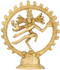 Brass Natraj Dancing Shiva 4" image 0