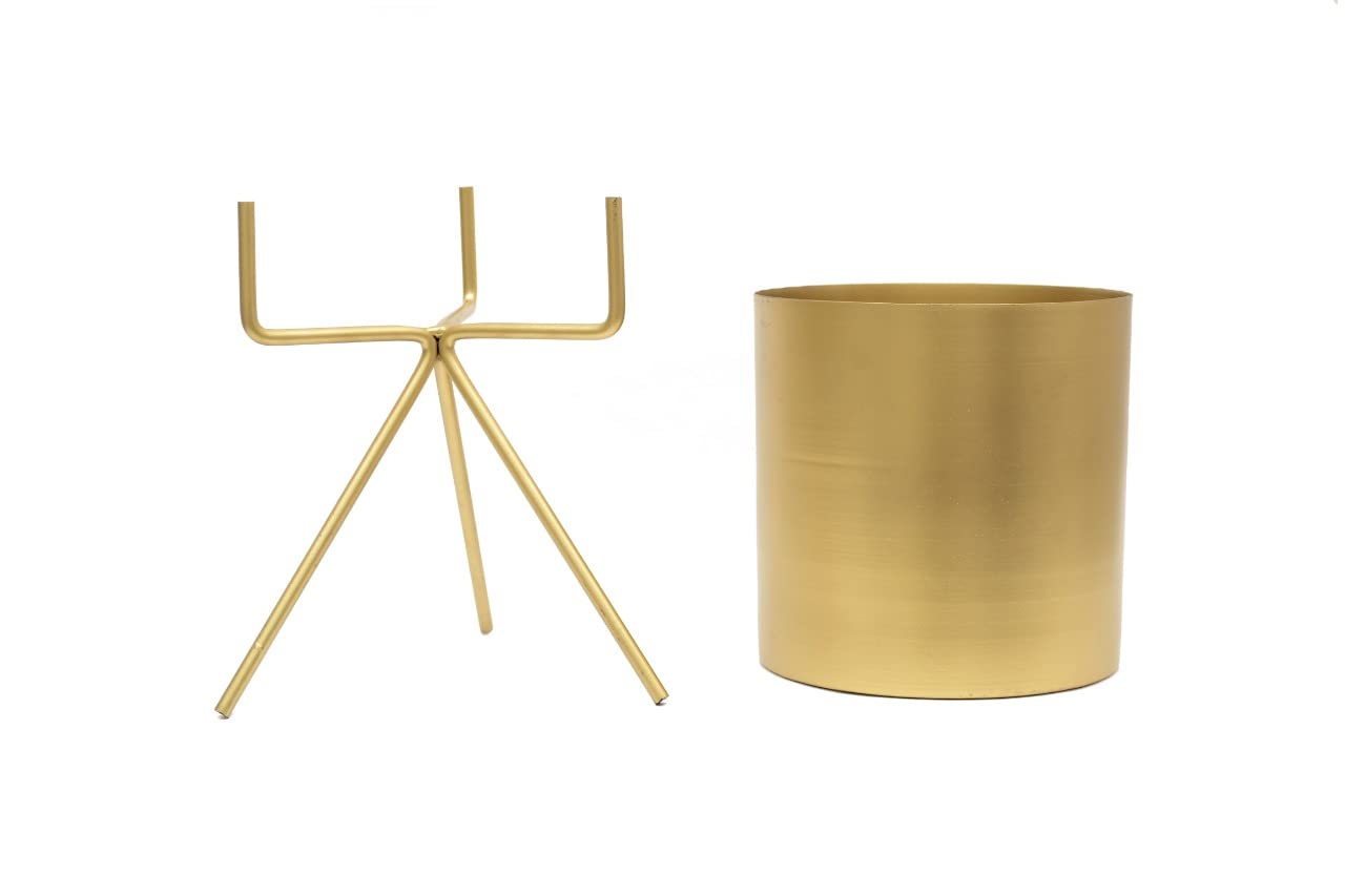 Metal Planter Pot with Stand 12" image 2