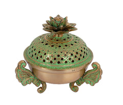 Brass Loban Dhoop Dani with Incense Holder image 0
