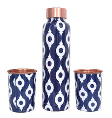 Copper Water Bottle with Two Glasses (Tumblers) image 0