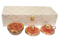 Brass Puja Combo Set with Box image 2