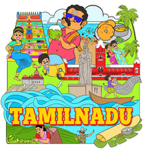 Wooden Fridge Magnet-Tamil Nadu image 0