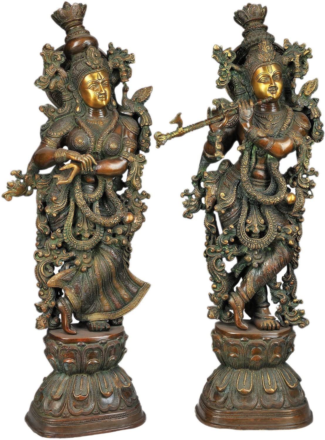 Brass Radha Krishna Pair-30 " image 0