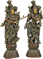 Brass Radha Krishna Pair-30 " image 0