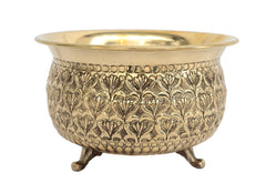 Brass Urli/Uruli wih Carvings 5" image 0