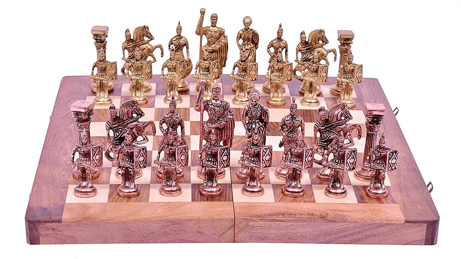 Brass Chess Board Game Set -(14″x14″) image 3