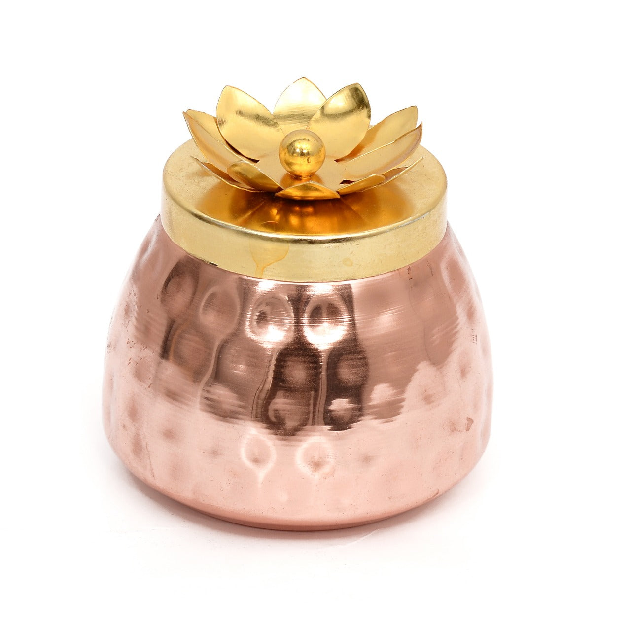 Hammered Copper Plated Jar/Copper Container image 0