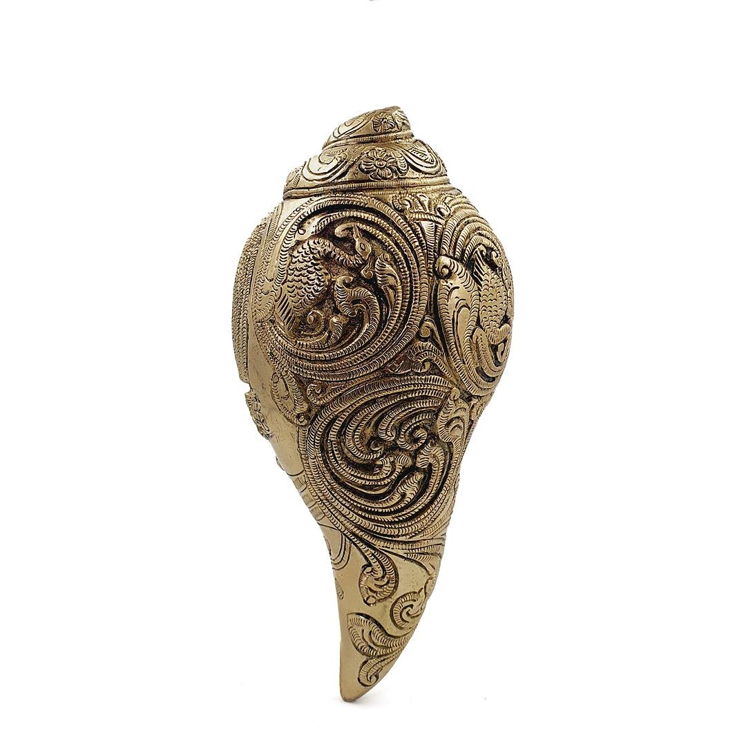 Brass Vishnu Lakshmi Narayan Shankh/Conch image 2