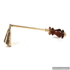 Brass Candle Snuffer With Wooden Handle image 0