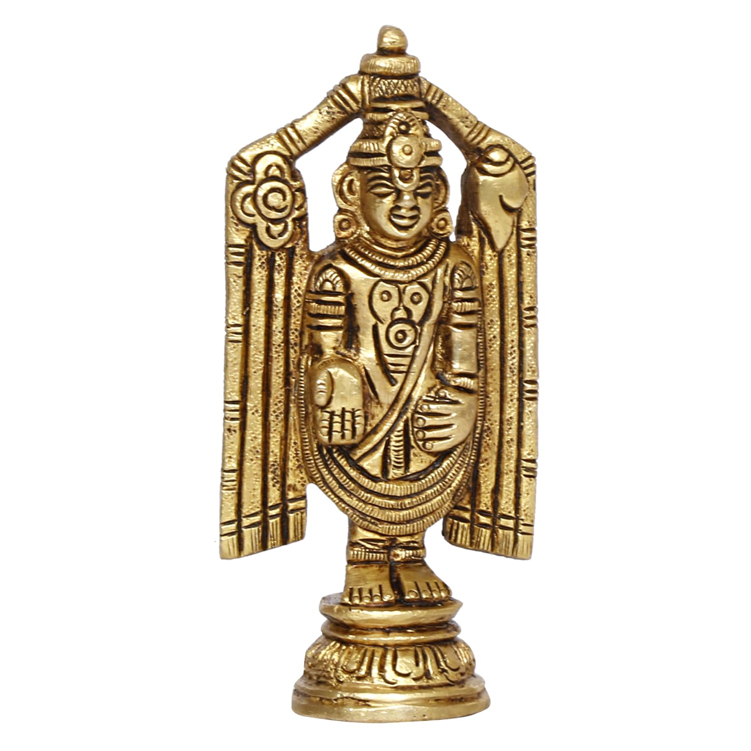 Brass Tirupati Balaji Venkateshwara Idol image 0