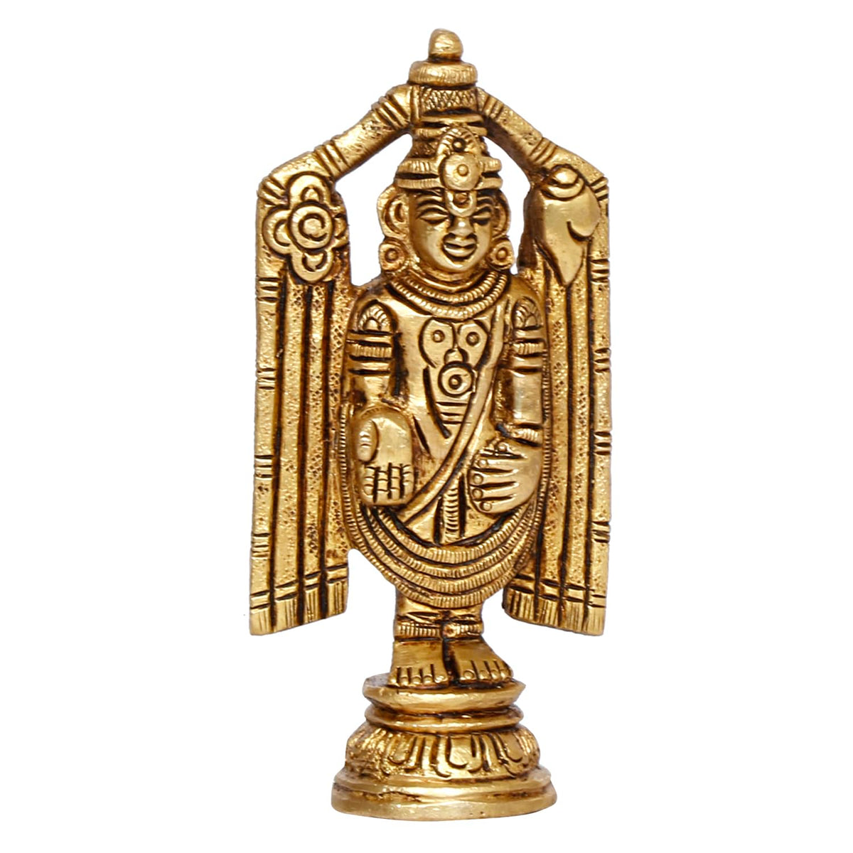 Brass Tirupati Balaji Venkateshwara Idol image 0