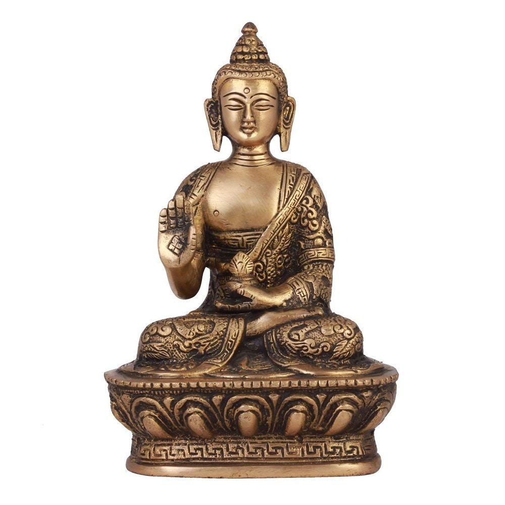 Brass Blessing Gautam Buddha Statue image 0