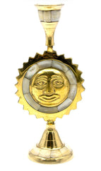 Brass Candle Stand with Sun image 0