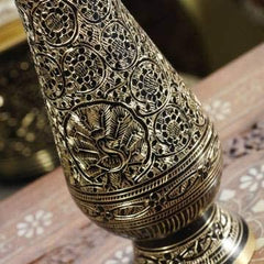 Brass Flower Vase 10" image 1