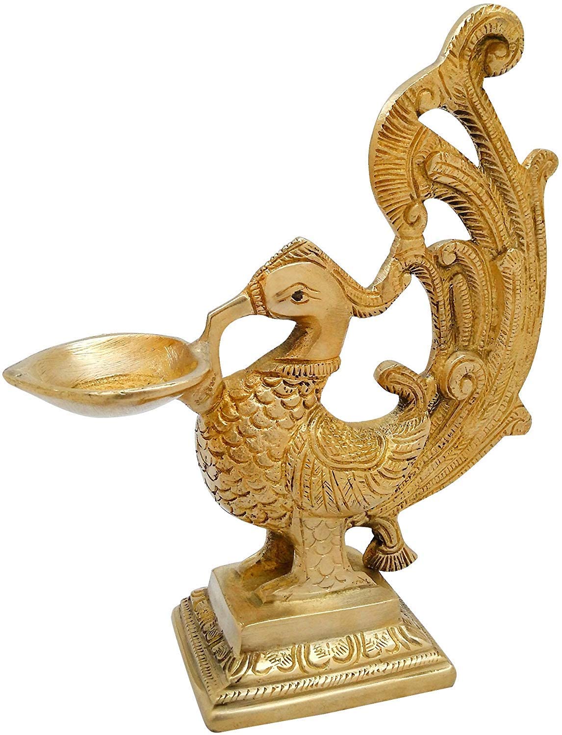 Brass Peacock Diya Oil Lamp  image 0