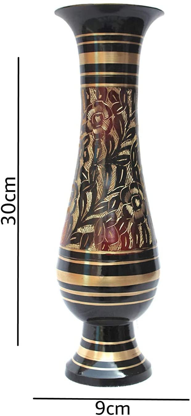 Brass Flower Vase 12" image 1