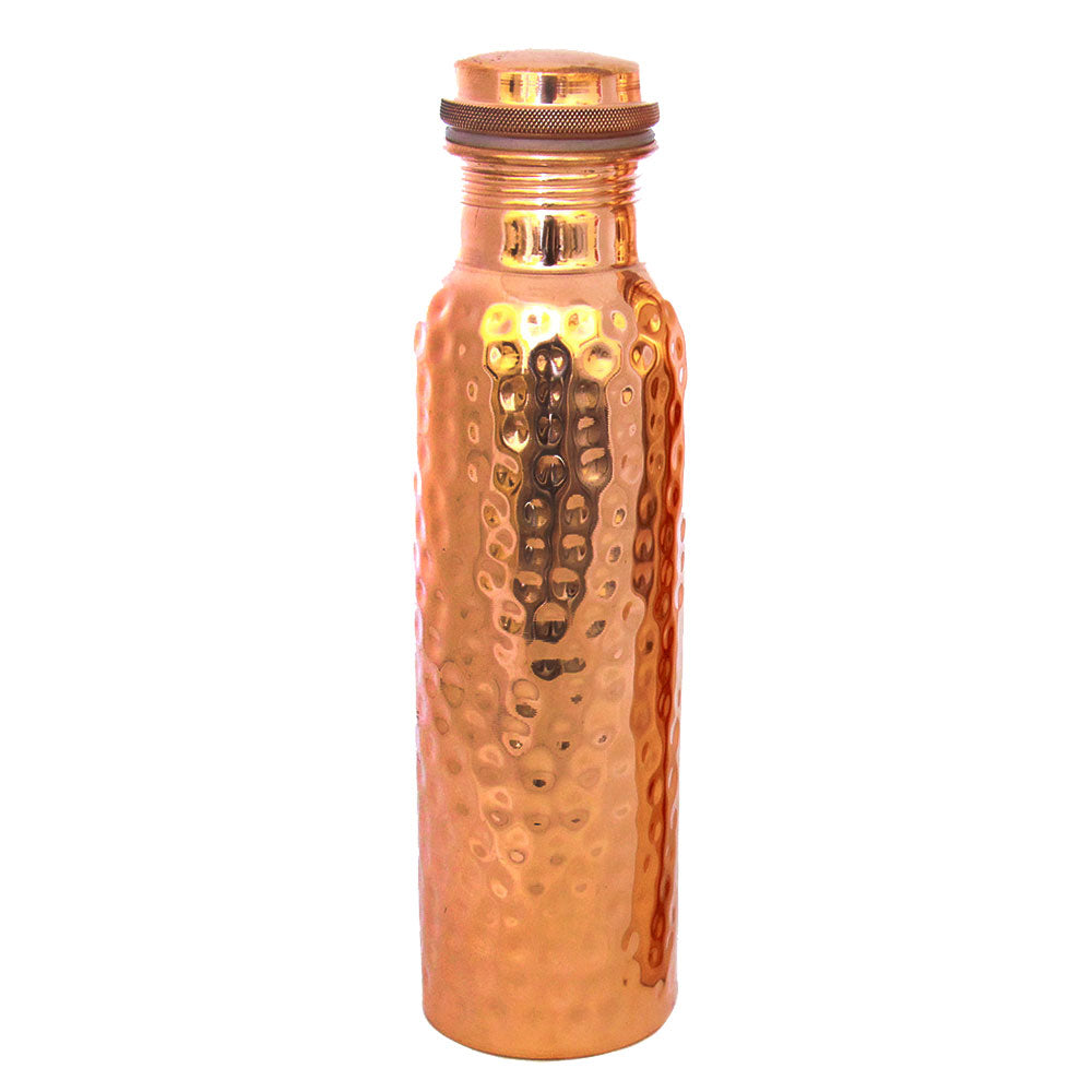 Hammered Copper Water Bottle,750 ML image 0