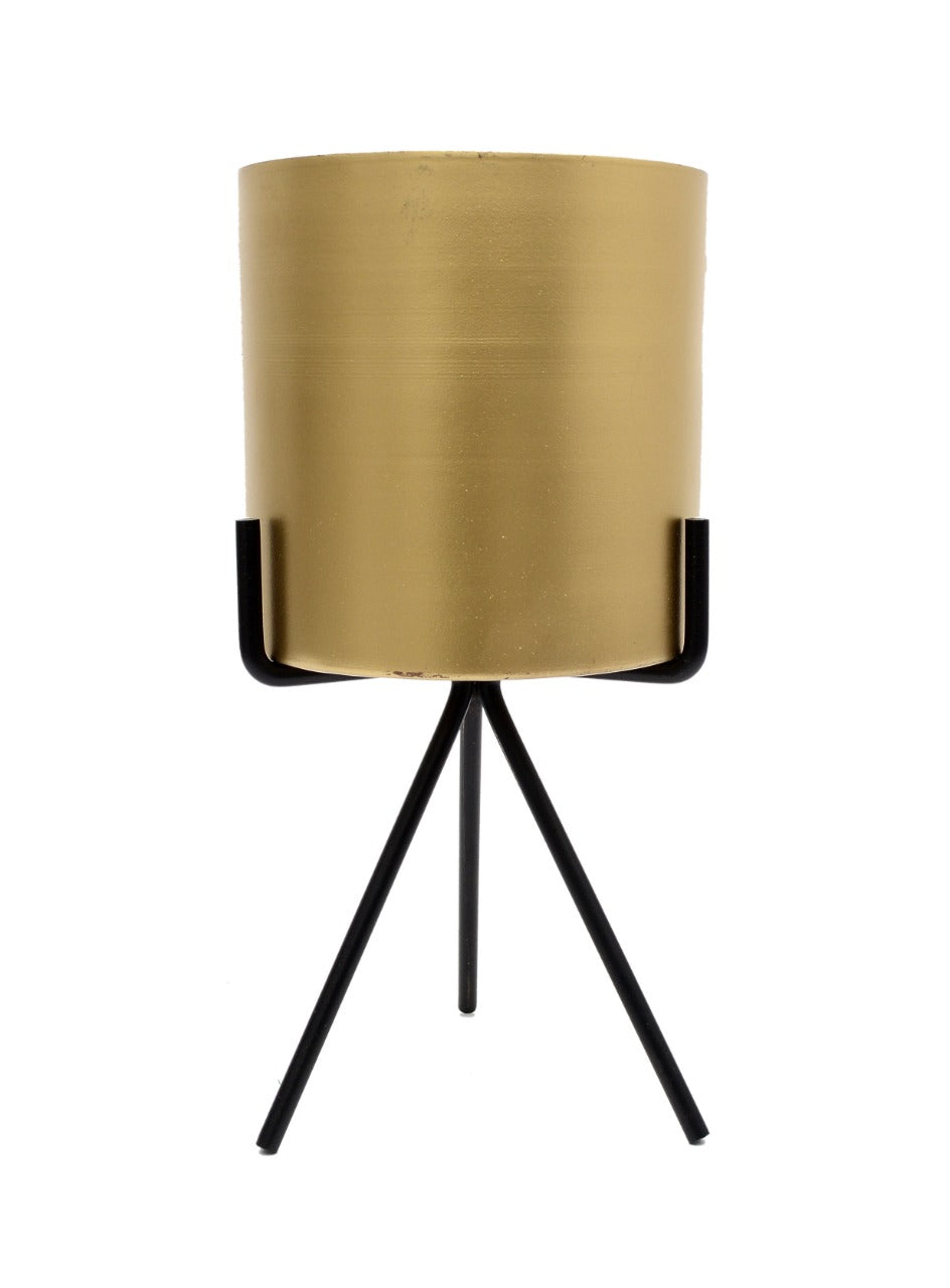 Metal Planter Pot with Metal 12" image 1