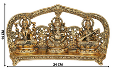 Metal Ganesh-Laxmi-Saraswati Set image 1