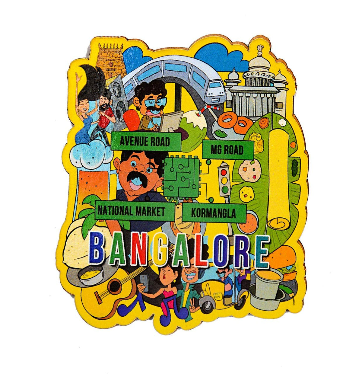 Wooden Fridge Magnet-Banglore image 0