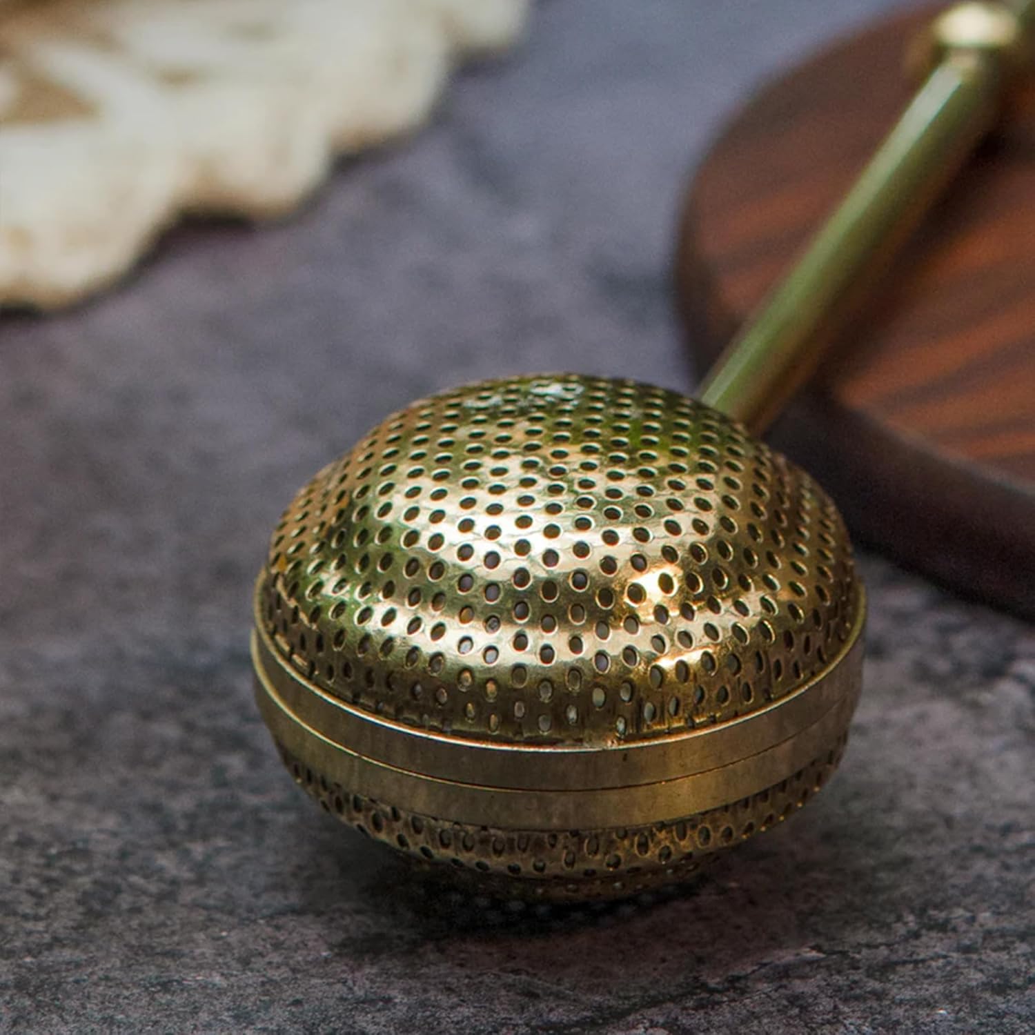 Metal Brass Tea Strainer Infuser image 1