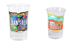 Souvenir Bangalore India Shot Glasses Set of 2, Multicolour, 30 ml image 0